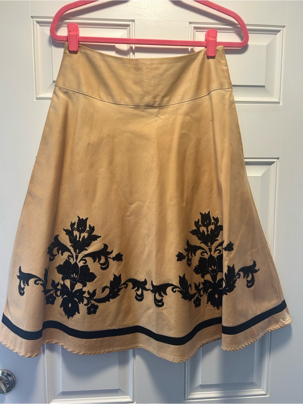 White House black market A-Line Skirt with Black beading